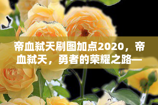 帝血弑天刷图加点2020，帝血弑天，勇者的荣耀之路—深度解析帝血弑天刷图加点策略