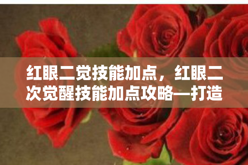 红眼二觉技能加点，红眼二次觉醒技能加点攻略—打造最强战斗体验