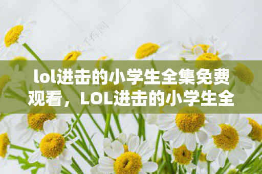 lol进击的小学生全集免费观看，LOL进击的小学生全集，游戏背后的故事与成长之路