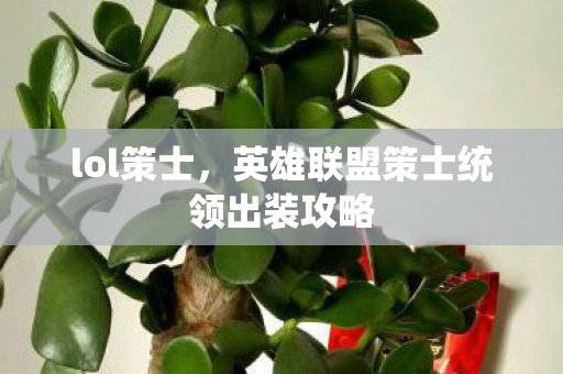 lol策士，英雄联盟策士统领出装攻略