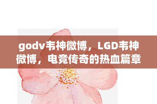 godv韦神微博，LGD韦神微博，电竞传奇的热血篇章
