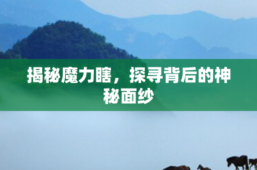 揭秘魔力瞎，探寻背后的神秘面纱
