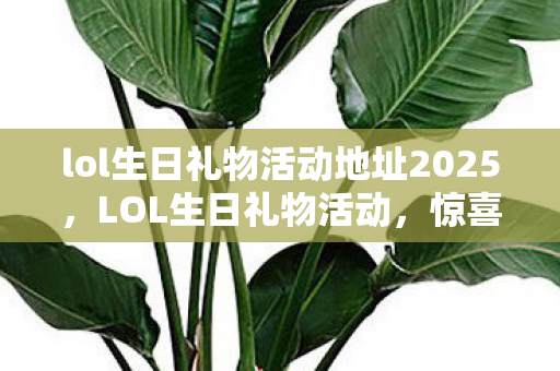 lol生日礼物活动地址2025，LOL生日礼物活动，惊喜连连，不容错过！