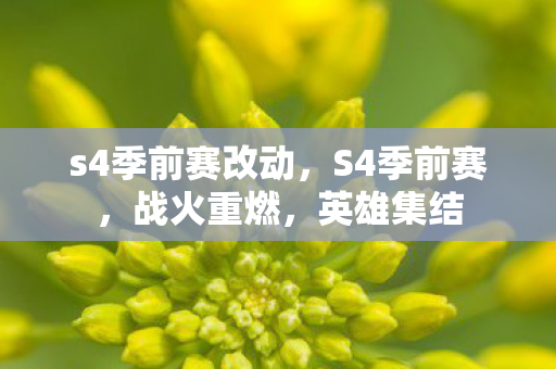 s4季前赛改动，S4季前赛，战火重燃，英雄集结