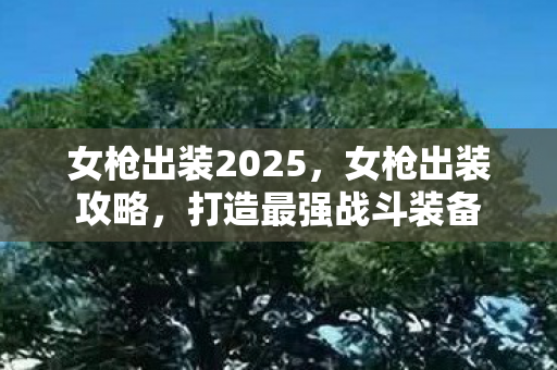 女枪出装2025，女枪出装攻略，打造最强战斗装备