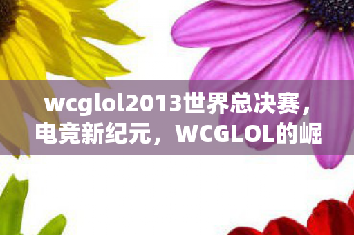 wcglol2013世界总决赛，电竞新纪元，WCGLOL的崛起与挑战