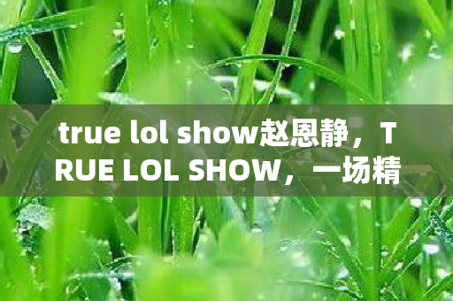 true lol show赵恩静，TRUE LOL SHOW，一场精彩绝伦的电子竞技盛宴