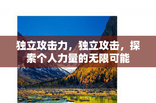 独立攻击力，独立攻击，探索个人力量的无限可能