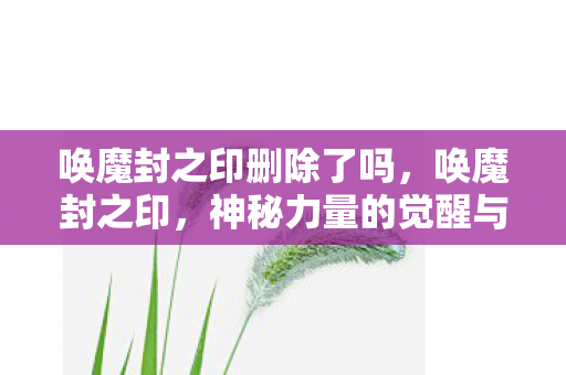 唤魔封之印删除了吗，唤魔封之印，神秘力量的觉醒与封印之谜