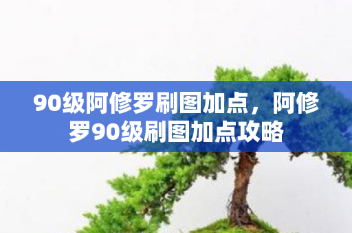 90级阿修罗刷图加点，阿修罗90级刷图加点攻略