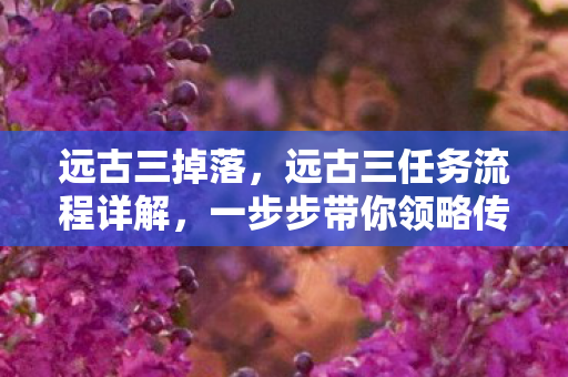 远古三掉落，远古三任务流程详解，一步步带你领略传奇之旅
