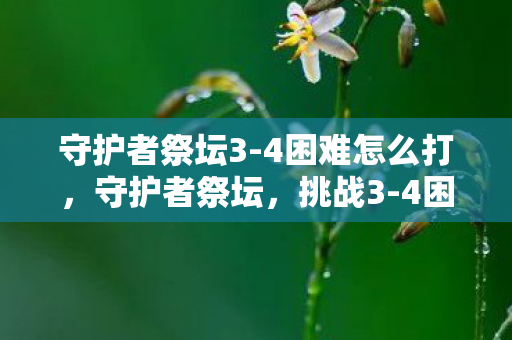 守护者祭坛3-4困难怎么打，守护者祭坛，挑战3-4困难级别的奥秘