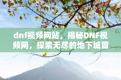dnf视频网站，揭秘DNF视频网，探索无尽的地下城冒险之旅
