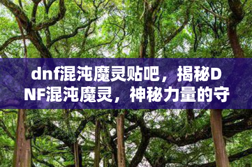 dnf混沌魔灵贴吧，揭秘DNF混沌魔灵，神秘力量的守护者吧