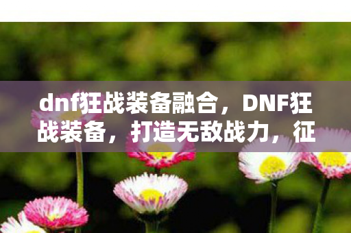 dnf狂战装备融合，DNF狂战装备，打造无敌战力，征战阿拉德大陆