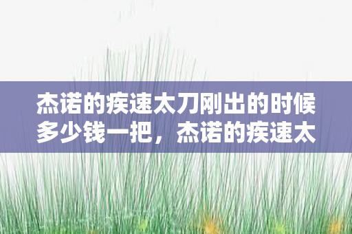 杰诺的疾速太刀刚出的时候多少钱一把，杰诺的疾速太刀，技艺与勇气的完美结合