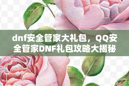 dnf安全管家大礼包，QQ安全管家DNF礼包攻略大揭秘