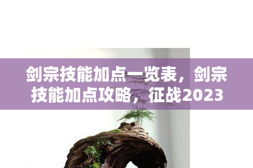 剑宗技能加点一览表，剑宗技能加点攻略，征战2023年的最佳配置
