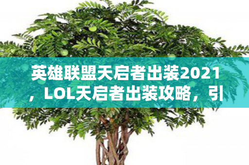 英雄联盟天启者出装2021，LOL天启者出装攻略，引领胜利的关键装备搭配