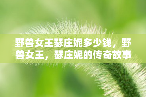 野兽女王瑟庄妮多少钱，野兽女王，瑟庄妮的传奇故事