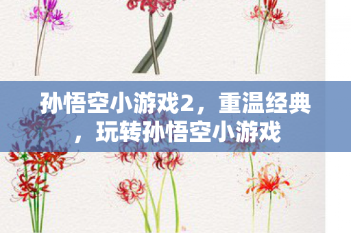 孙悟空小游戏2，重温经典，玩转孙悟空小游戏