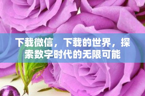 下载微信，下载的世界，探索数字时代的无限可能