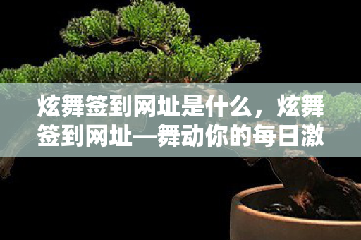 炫舞签到网址是什么，炫舞签到网址—舞动你的每日激情