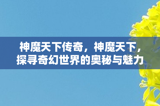 神魔天下传奇，神魔天下，探寻奇幻世界的奥秘与魅力