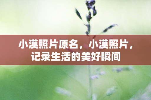 小漠照片原名，小漠照片，记录生活的美好瞬间