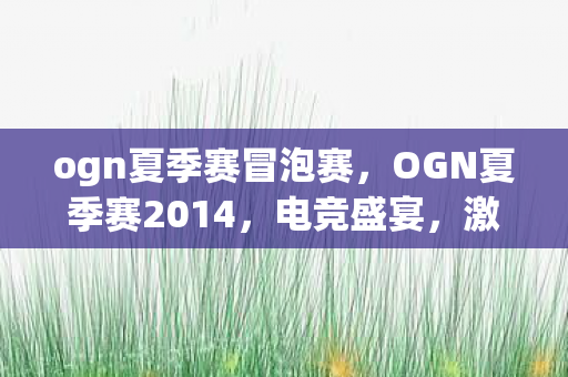 ogn夏季赛冒泡赛，OGN夏季赛2014，电竞盛宴，激情燃烧的岁月
