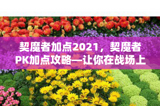 契魔者加点2021，契魔者PK加点攻略—让你在战场上占据优势