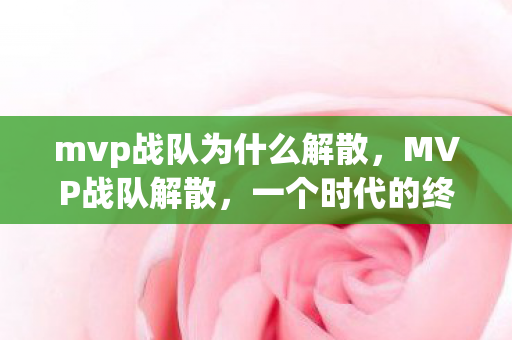 mvp战队为什么解散，MVP战队解散，一个时代的终结与未来的展望