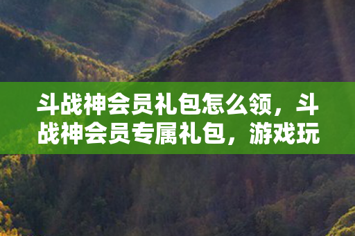 斗战神会员礼包怎么领，斗战神会员专属礼包，游戏玩家的特权之选