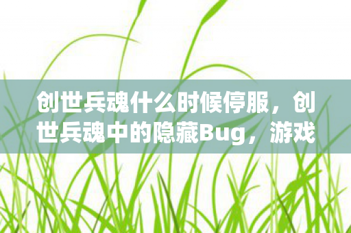 创世兵魂什么时候停服，创世兵魂中的隐藏Bug，游戏设计与机制漏洞的探讨
