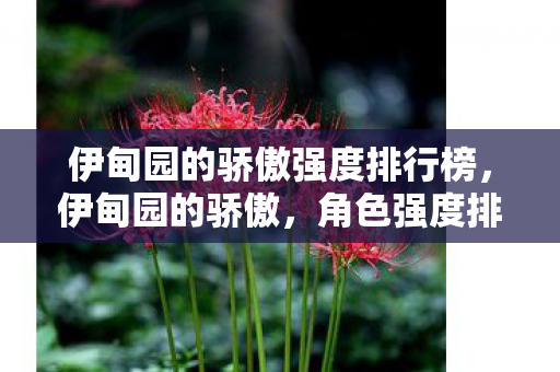 伊甸园的骄傲强度排行榜，伊甸园的骄傲，角色强度排行榜