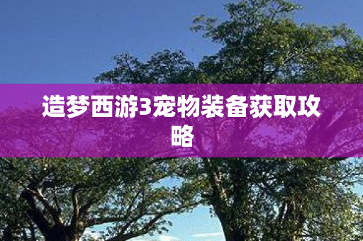 造梦西游3宠物装备获取攻略