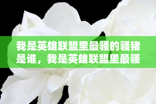 我是英雄联盟里最骚的骚猪是谁，我是英雄联盟里最骚的骚猪，游戏内外的独特体验