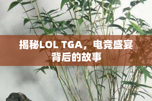 揭秘LOL TGA，电竞盛宴背后的故事