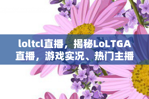 loltcl直播，揭秘LoLTGA直播，游戏实况、热门主播与互动体验