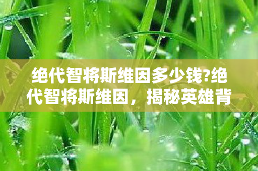 绝代智将斯维因多少钱?绝代智将斯维因，揭秘英雄背后的价值