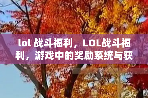 lol 战斗福利，LOL战斗福利，游戏中的奖励系统与获取方式