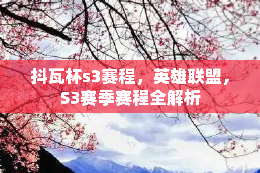 抖瓦杯s3赛程，英雄联盟，S3赛季赛程全解析