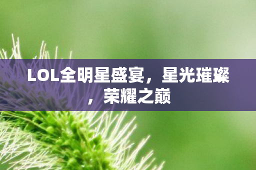 LOL全明星盛宴，星光璀璨，荣耀之巅