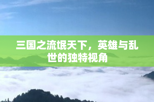 三国之流氓天下，英雄与乱世的独特视角