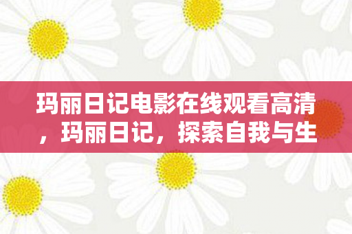 玛丽日记电影在线观看高清，玛丽日记，探索自我与生活的独特视角