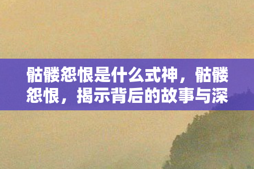 骷髅怨恨是什么式神，骷髅怨恨，揭示背后的故事与深层含义