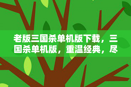 老版三国杀单机版下载，三国杀单机版，重温经典，尽享独立游戏乐趣