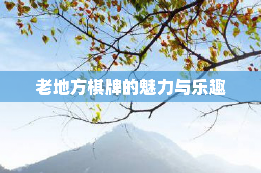 老地方棋牌的魅力与乐趣