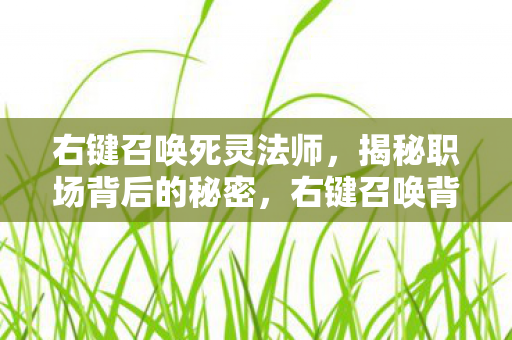 右键召唤死灵法师，揭秘职场背后的秘密，右键召唤背后的故事