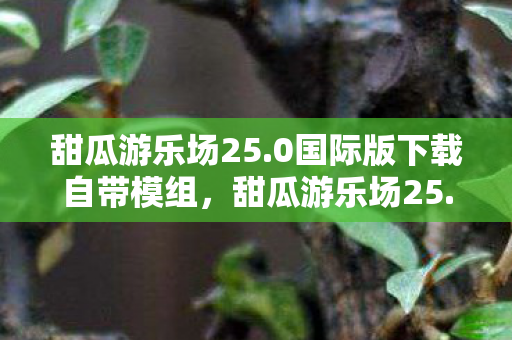 甜瓜游乐场25.0国际版下载自带模组，甜瓜游乐场25.0国际版下载指南与体验分享